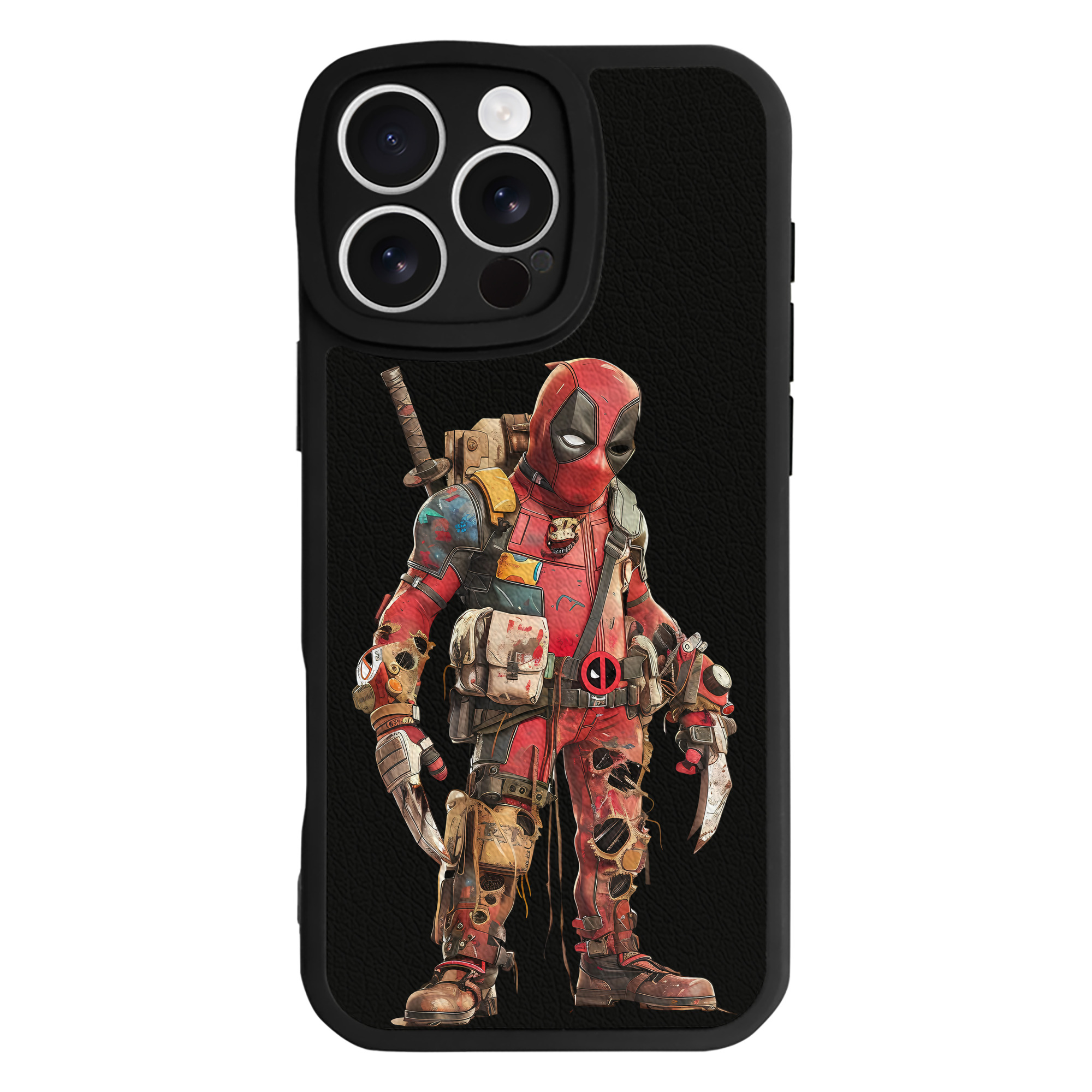 （画像用） Deadpool デッドプール 【iPhone 16シリーズ対応】シリコンスマホケース（レザー調） 材質：シリコン